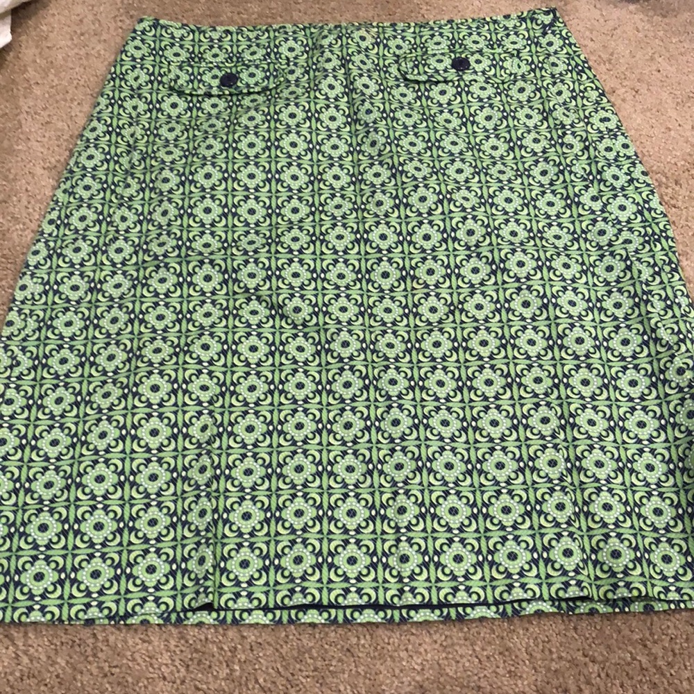 Jcrew skirt blue and green with two cute pockets